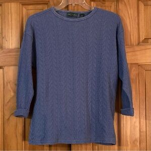 NWOT Cherry Stix Vintage 80s Top Blouse Long Sleeve Purple Size M Medium